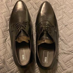 Mens Asos black derby shoes size 12
